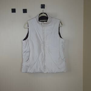 Carolyn Taylor Full Zip Quilted Vest in Tan Size L